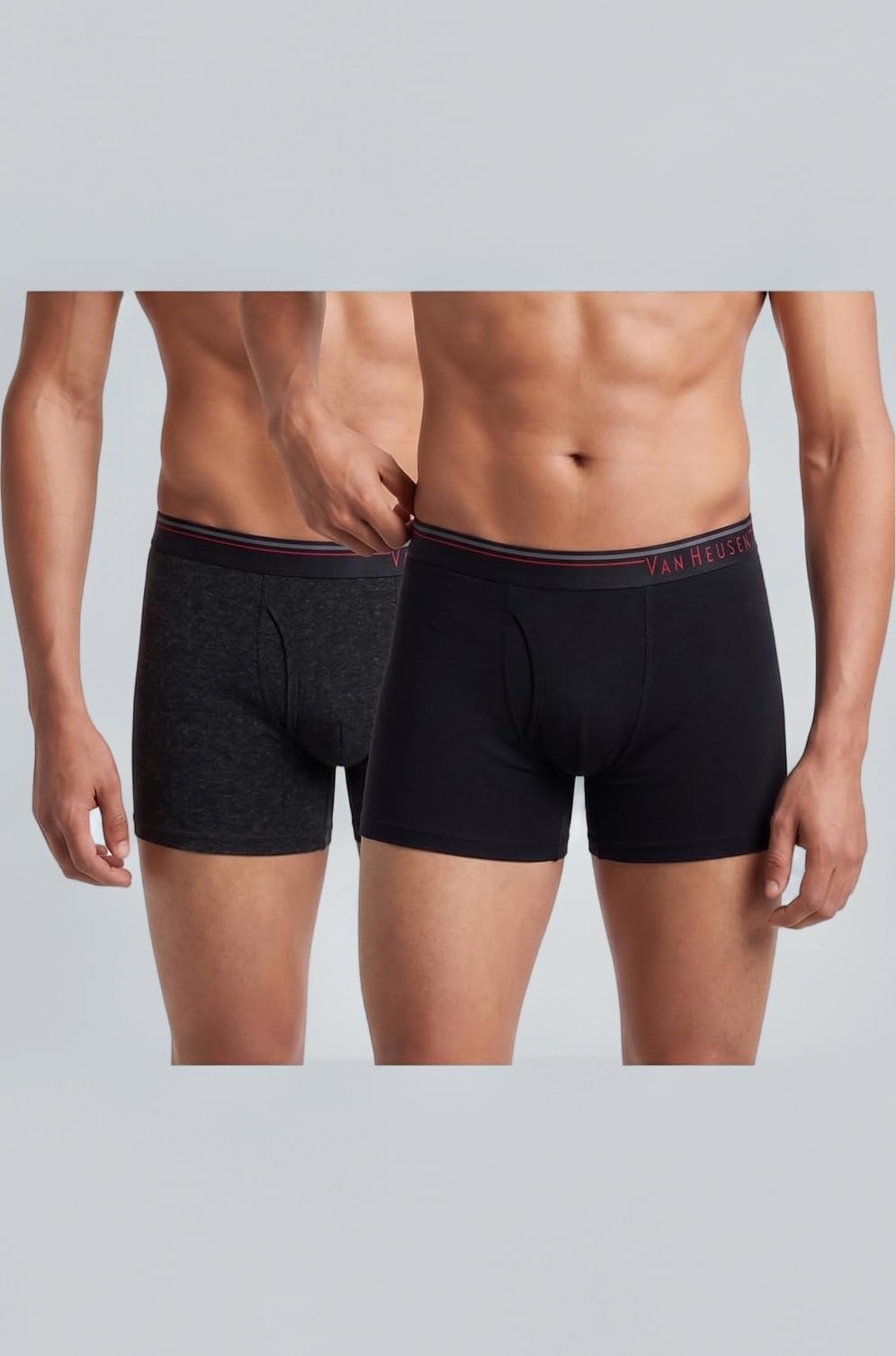 Men’s Cotton Boxer Briefs Pack of 2 | Long Trunk | No ride-up | Super Combed Cotton for softness | Open Front Fly | Moisture‑Wicking | Sweat Absorbant | All‑Day Fresh Technology | Long Lasting Colors |Soft Plush Waistband | Label‑Free Comfort | style 10032