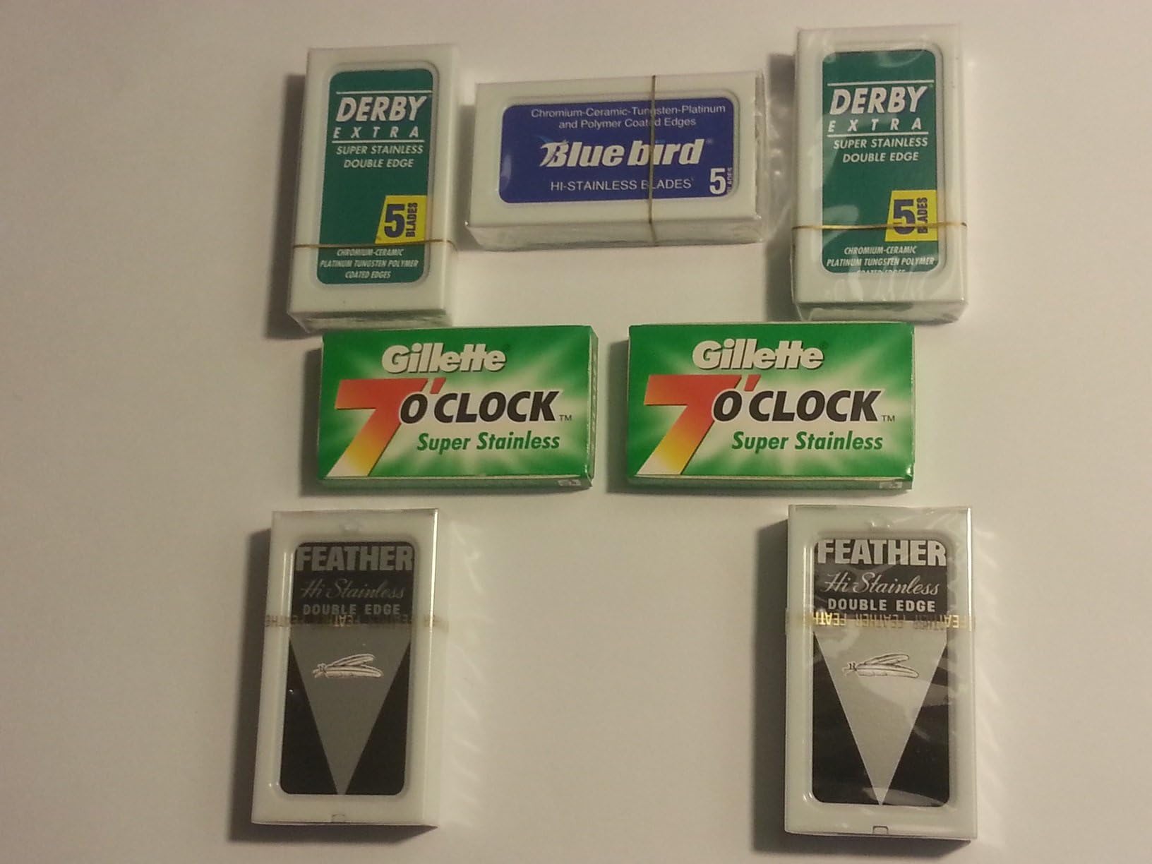 Amazon.com: 7G's COMBO 35 Double Edge Blade Sampler 7 O'CLOCK NACET ...