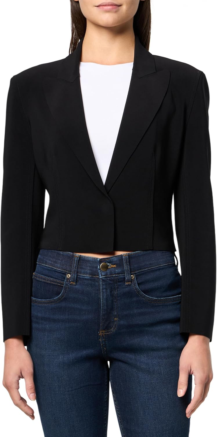 Norma Kamali Women's Cropped Single Breasted Jacket