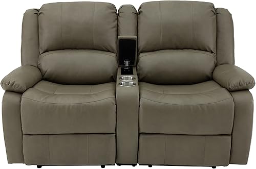 Miniatura 124 de RecPro Charles Collection sofá doble de 67 pulgadas con respaldo reclinable para caravana o cámper, mueble, sillón doble