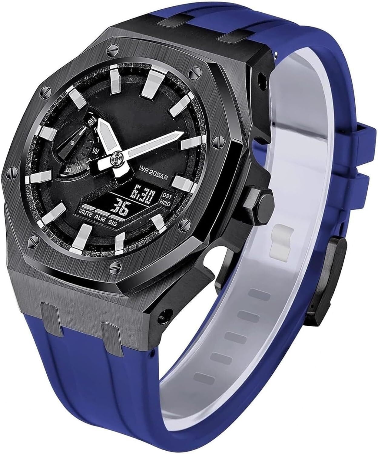 Kit boîtier métal GM2100 et bracelet caoutchouc pour un style urbain actif - 8