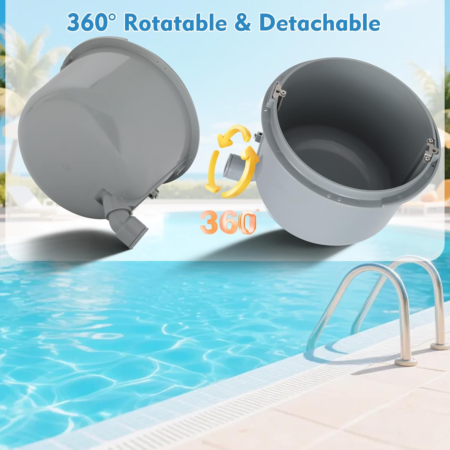 10-Inch Pool Light Niche for Concrete Pools and Spas,Inground Nicheless Pool Spa Light Niche,Fits Pentair & Hayward & Jandy Pool Lights Housing Replacement