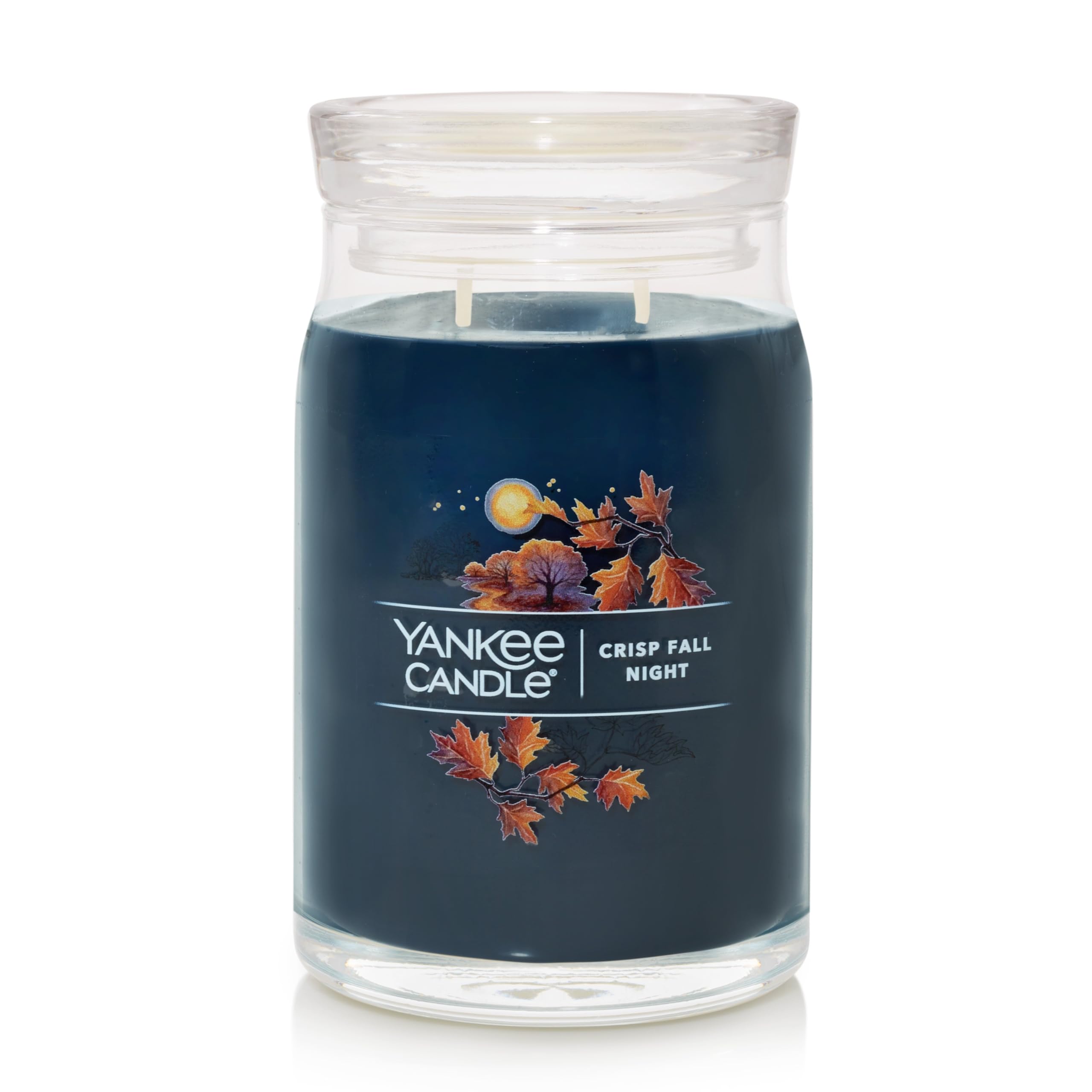 Yankee Candle Crisp Herbst Night Signature Duftkerze im Glas, groß