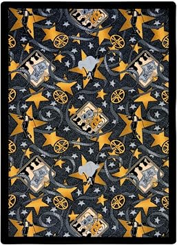Joy Carpets Any Day Matinee Silver Screen Theater Area Rug, Charcoal