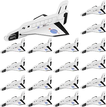 Lewtemi Set of 36 Gliders, Space Shuttle Toys Plane Flying Toys for Boys and Girls, Foam Airplane Glider for Outer Space Party Favors, Birthday Party Indoor and Outdoor