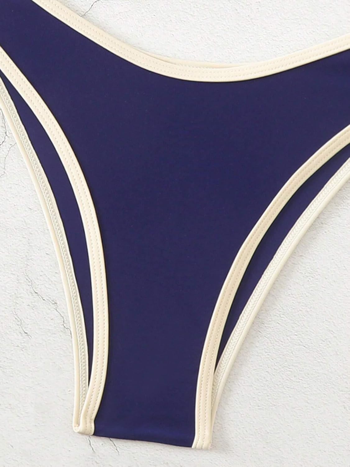 Fanuerg Women's Triangle Bikini Sets Circle Ring Linked Two Piece Swimsuit Color Block Cheeky Bathing Suits - Image 7