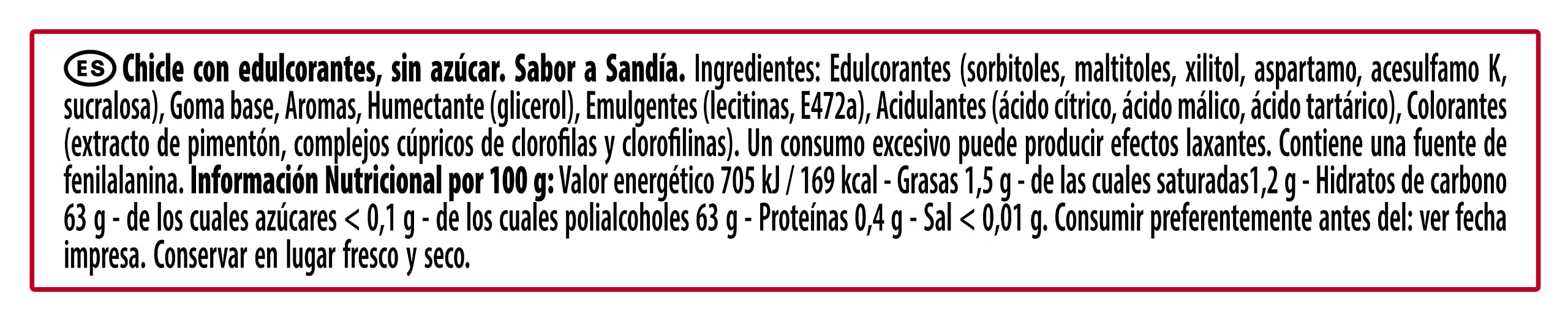 Trident Senses Watermelon Chicles sin Azúcar Sandía Paquete 12 x 23 g