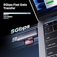 Vista 2 de UGREEN Lector de Tarjetas SD USB C, Lector de Tarjetas Micro SD USB 3.0 2 en 1 Lector de Tarjetas de Memoria para MicroSD SDHC SDXC Compatible