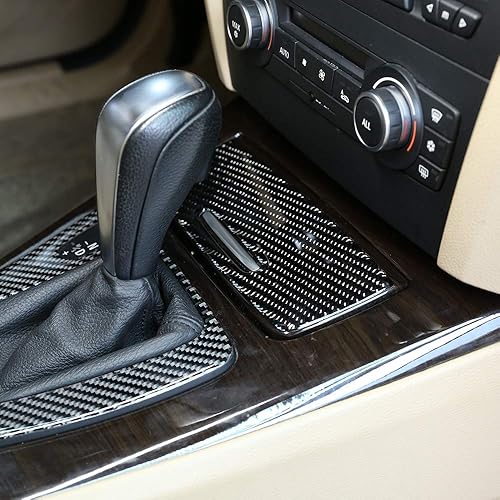 Miniatura 3 de YIWANG - Pegatinas de fibra de carbono para encendedor de cigarrillos de coche, para BMW Old 3 Series E90 E92 2005-2012