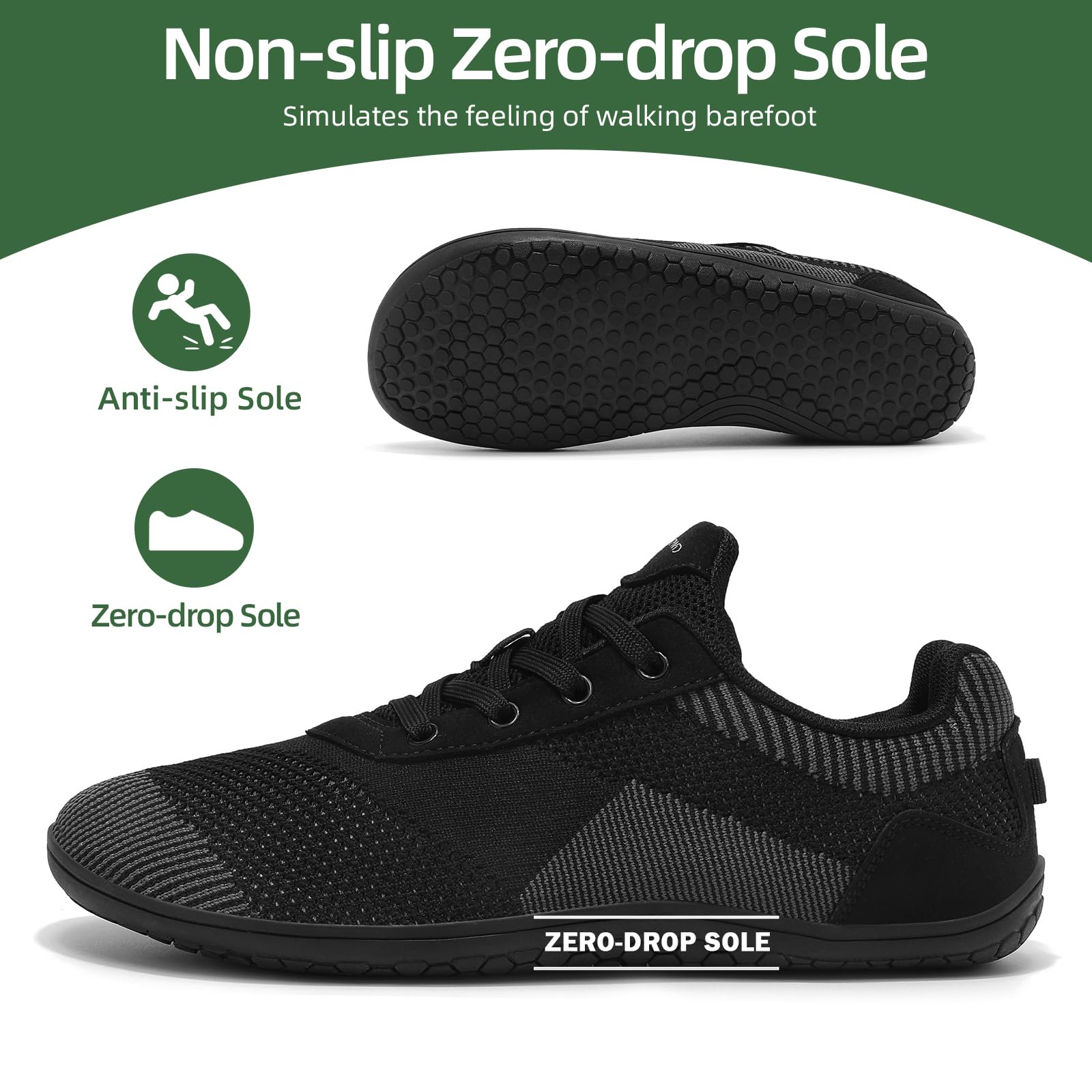 Zapatillas Barefoot Mujer Zapatos Minimalistas Zapatillas Hombre Running Flexibles para Exterior Interior