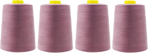 Vista 518 de Mandala Crafts - Hilo de coser multiusos de poliéster para máquina de coser de sarga, sobrehilado, acolchado Beige