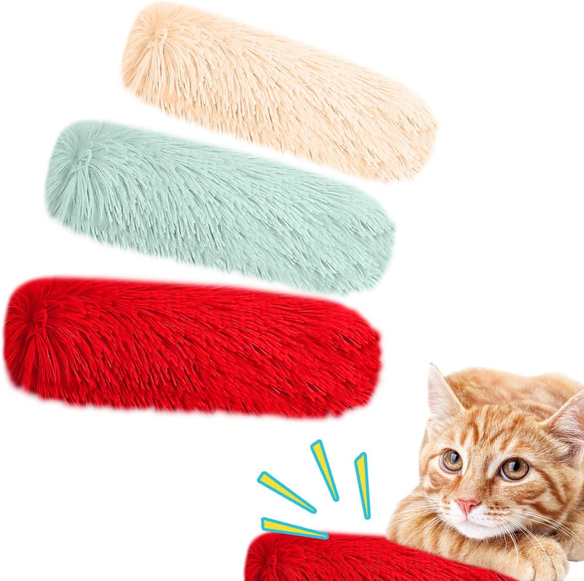 TEEMEE Cat Catnip Toys, 3 Pack Soft and Durable Crinkle Catnip Toys for Indoor Cats, Catnip Plush Toys Relax and Excite Cats, Stimulate…