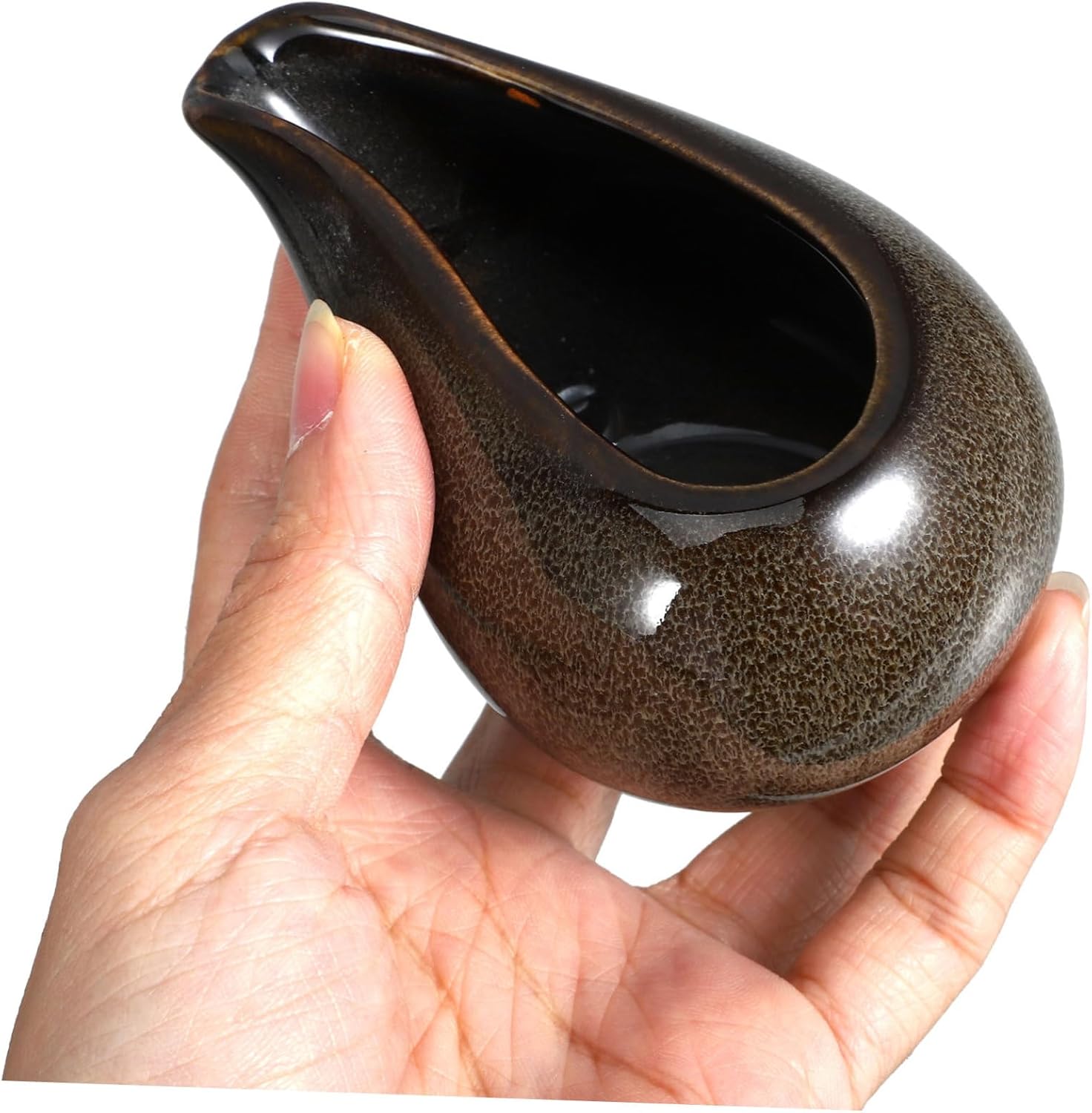 Dipping Pot Serving Pitcher Sauce Pitcher Mini Sauce Gravy Boat Sauce Jug European Butter Dish with Lid Honey Pitcher Condiment Bowl Coffee Syrup Jar Sugar Bowl Dishes Ju(Picture 1)