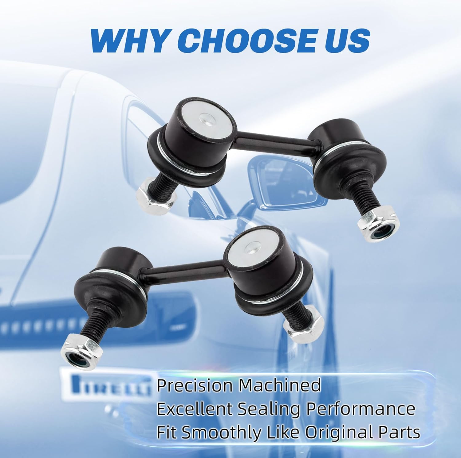 Front and Rear Sway Bar Links Compatible With 2006-2011 Acura CSX, Honda Civic Sway Bar End Links K80768 K80769 K750125 K750126