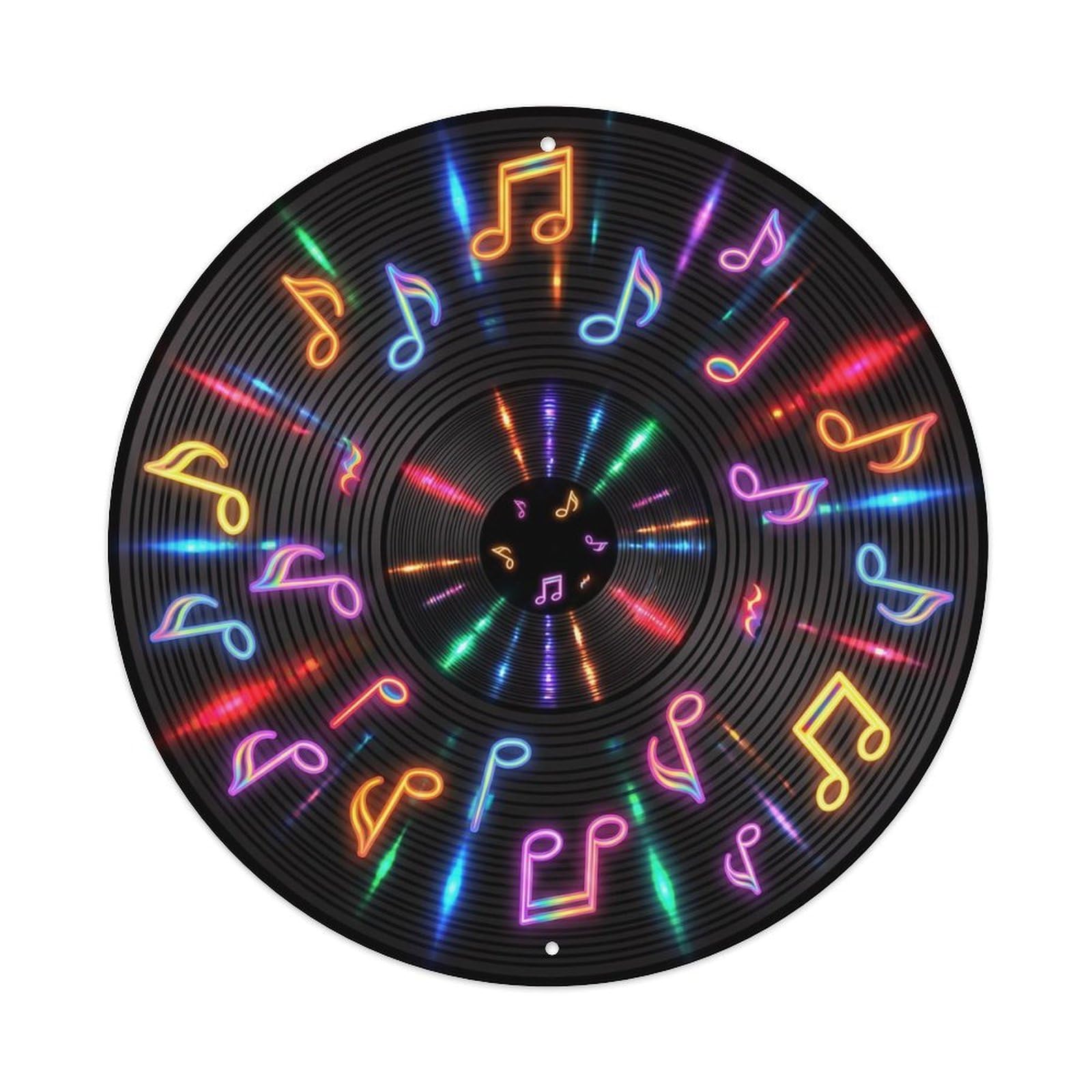 Colorful Music Vinyl Records Blink Color Flash Metal Tin Sign