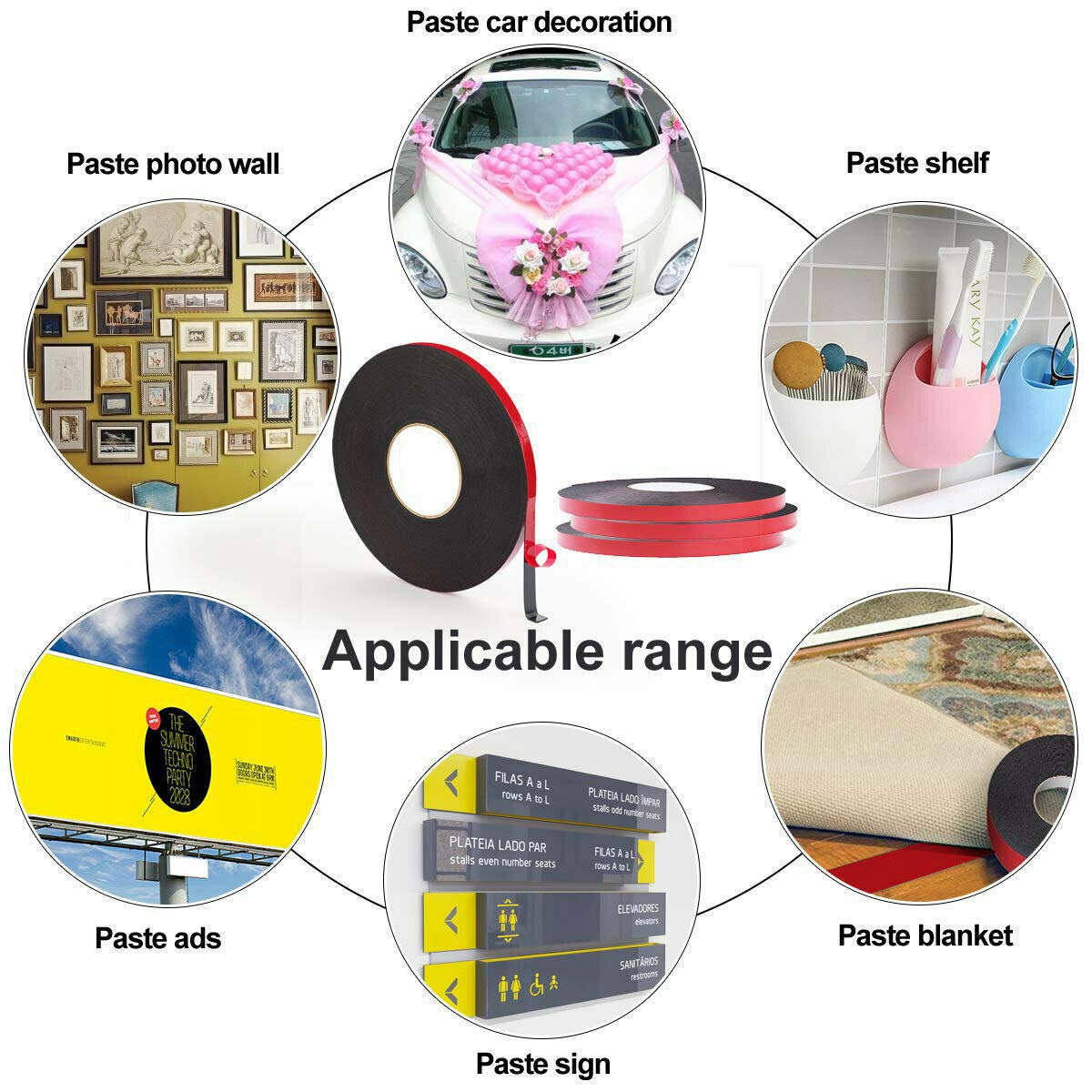 nastro biadesivo in schiuma, 20 m, 2 pezzi, nastro biadesivo, impermeabile, montaggio per casa, ufficio, officina, riparazione LCD, elettronica