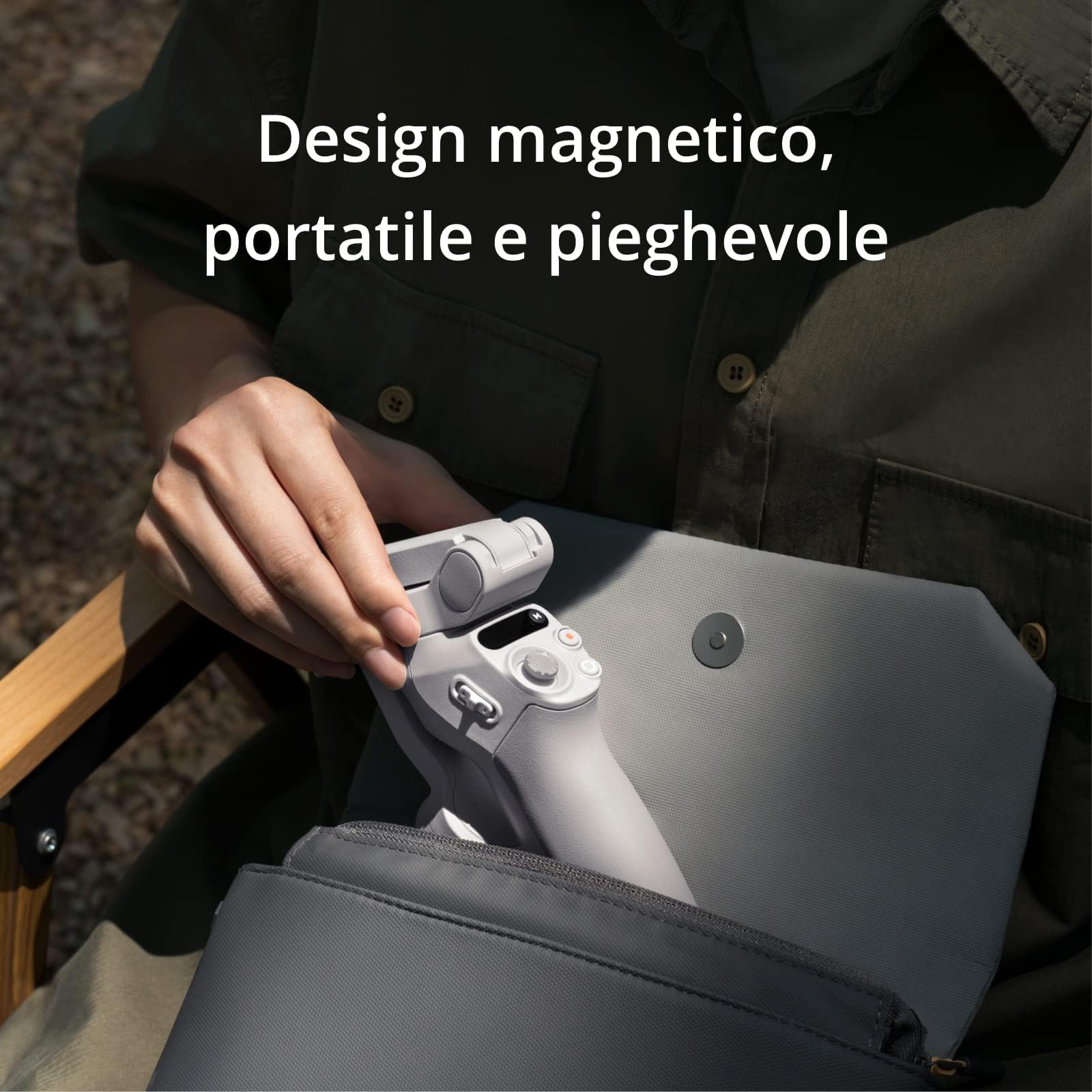 DJI Stabilizzatore OSMO Mobile SE per Smartphone, Stabilizzatore a 3 Assi, Manico telescopico, Portatile e Pieghevole, per Android/iPhone con ShotGuides, ActiveTrack 6.0 per Vlogging
