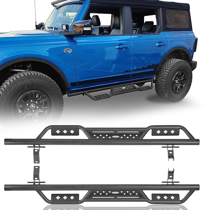 Buy Hooke Road Bronco Drop Side Steps Steel Nerf Bar Running Boards for