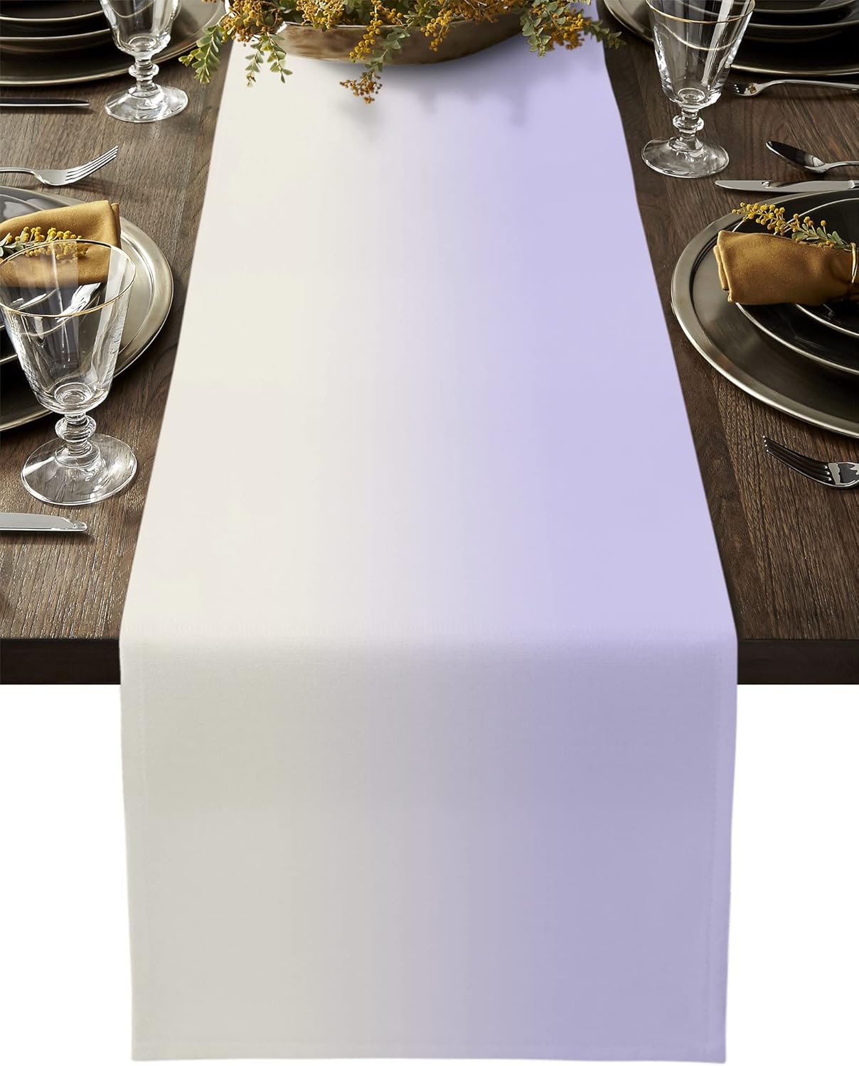 Table Runner Dresser Scarves 72 Inch Long, Ombre Lavender