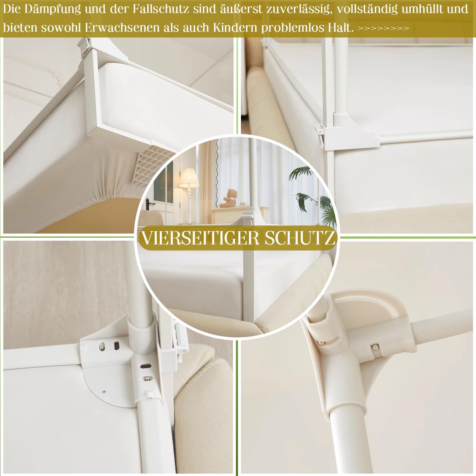 Moskitonetz Bett Höhenverstellbar mit Ständer Babybett Kinderzimmer Mückennetz mit Reißverschluss Spannbettlaken Behoben 360° Insektennetz Feinmaschiges Moskitonetz für Reisen Indoor & Outdoor