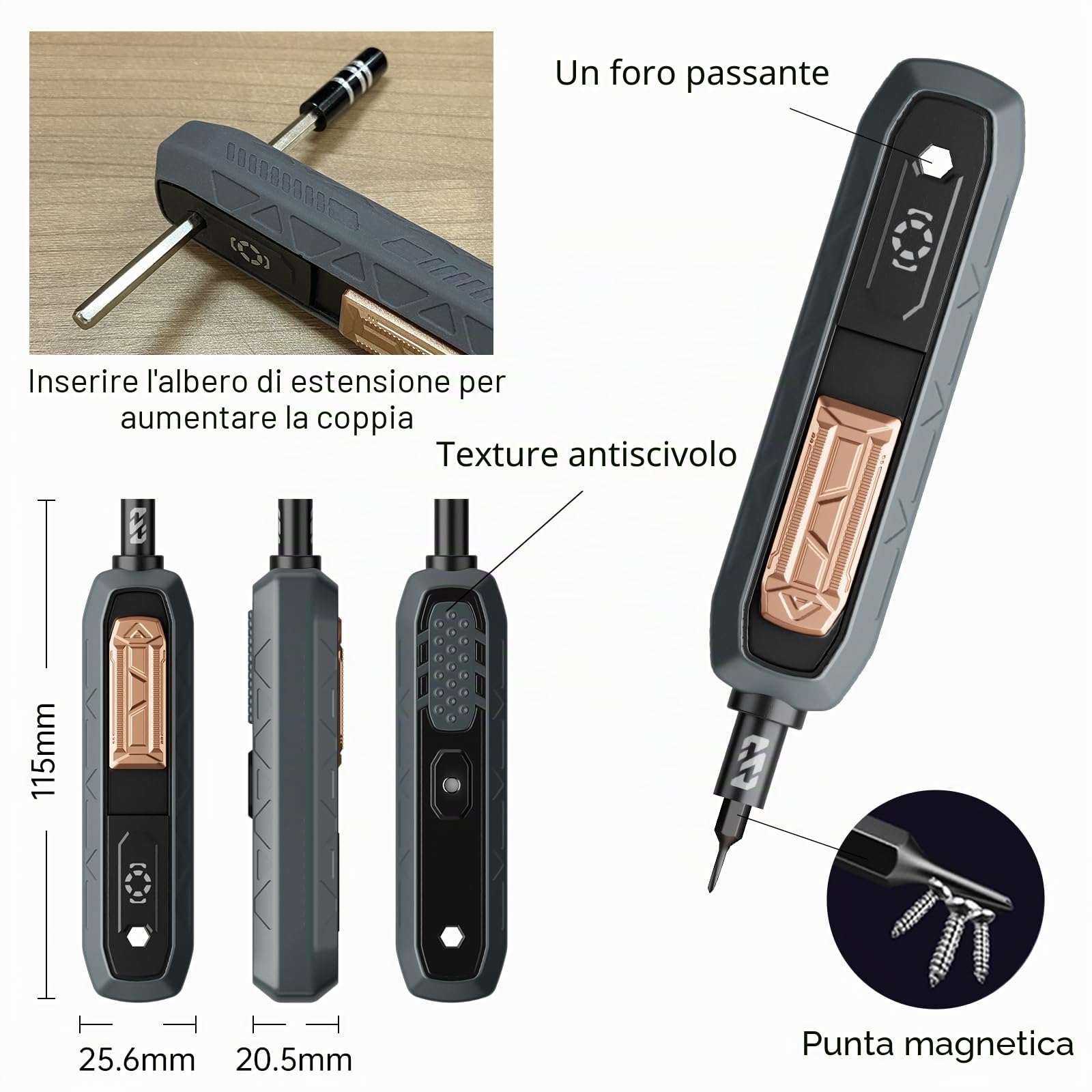 JAKEMY Set di cacciaviti di precisione 180 in 1, cacciavite manuale magnetico con estrattore di viti danneggiate, kit di riparazione per PC, telefono, computer, MacBook, orologio, occhiali, console