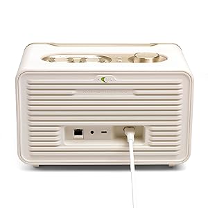 JBL Authentics 200 - Retro Style Smart Home Speaker with Built in Wi-Fi, Bluetooth and Voice Assistants, Alexa and Google Assistant, Multi-Room Playback, Automatic self Tuning (White/Gold)