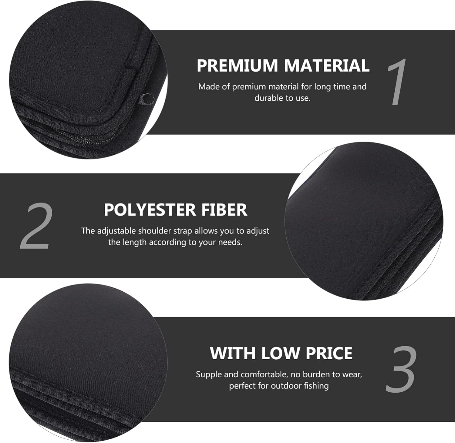 POPETPOP 2pcs Fishing Rod Bag Collapsible Tackle Case Multifunctional Storage Bag for Saltwater Gear