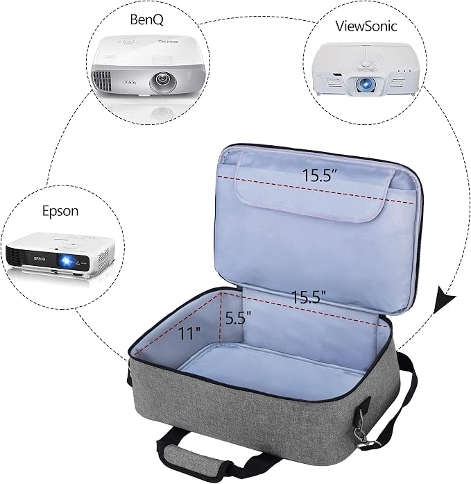 Funda protectora para proyector y laptop 15.6'' gris miniatura 5