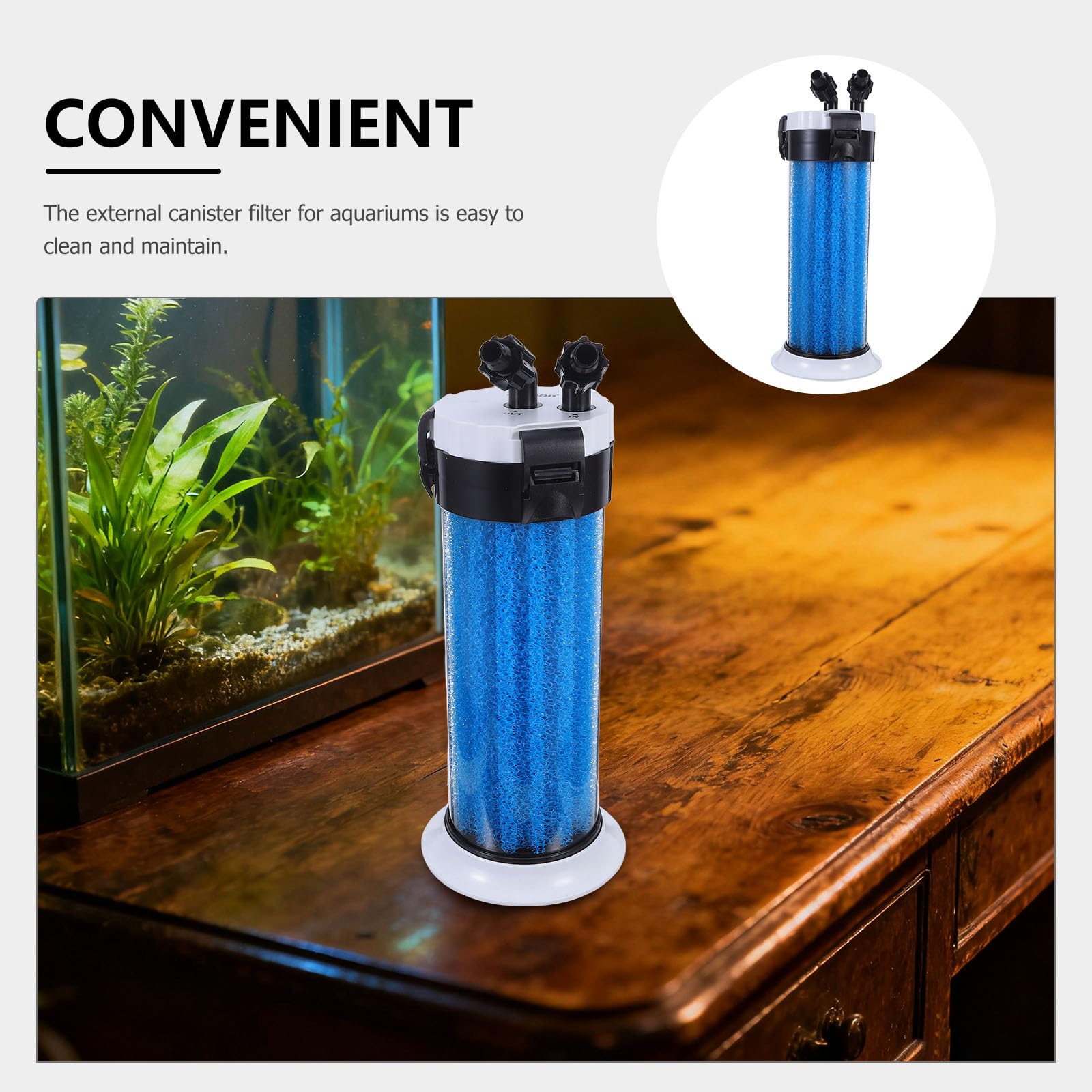 ifundom Filtro de Acuario Externo para Pecera, Filtro de Cartucho con Bomba Sumergible, Sistema de Filtración Física, Química y Biológica, Adecuado para Tanques y Acuarios con Circulación