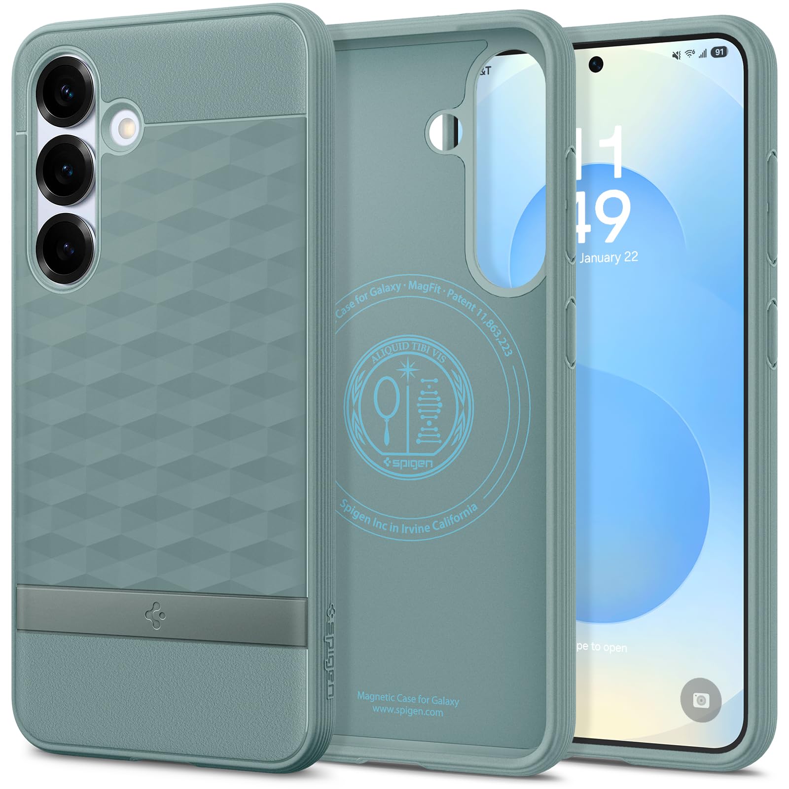 Spigen Cover Parallax MagFit Compatibile con Samsung Galaxy S25 Plus - Sage Green