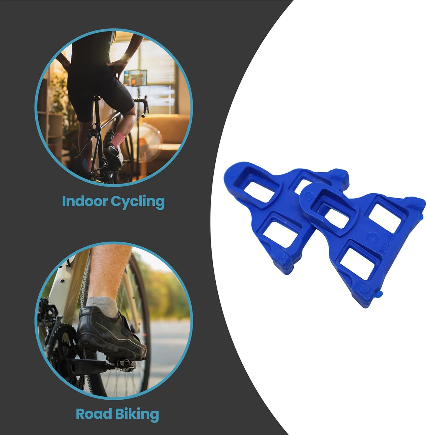 Laxzo ® Grip Cycling Cleats With Positioner Function Compatible With Shimano SM-SH10-12 SPD-SL Anti-Slip TPU Surface Bicycle Cleat MTB Cycling Shoes 3