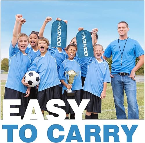 Miniatura 8 de BOHEN 6x4 FT Kids Soccer Goals with Carry Bag, Portable Folding Soccer Net for Backyard Training, IndoorOutdoor Use for Youth and Adult