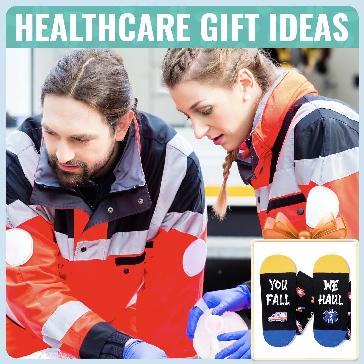 Zmart EMT Doctor Gifts for Men - EMS Week Gifts, Paramedic Gift for Women, EMT Doctor Socks