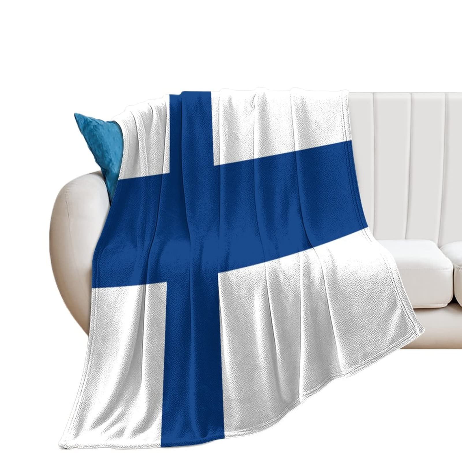 Plaid Finlande anti-frissons en flanelle douce pour réchauffer vos soirées d'hiver