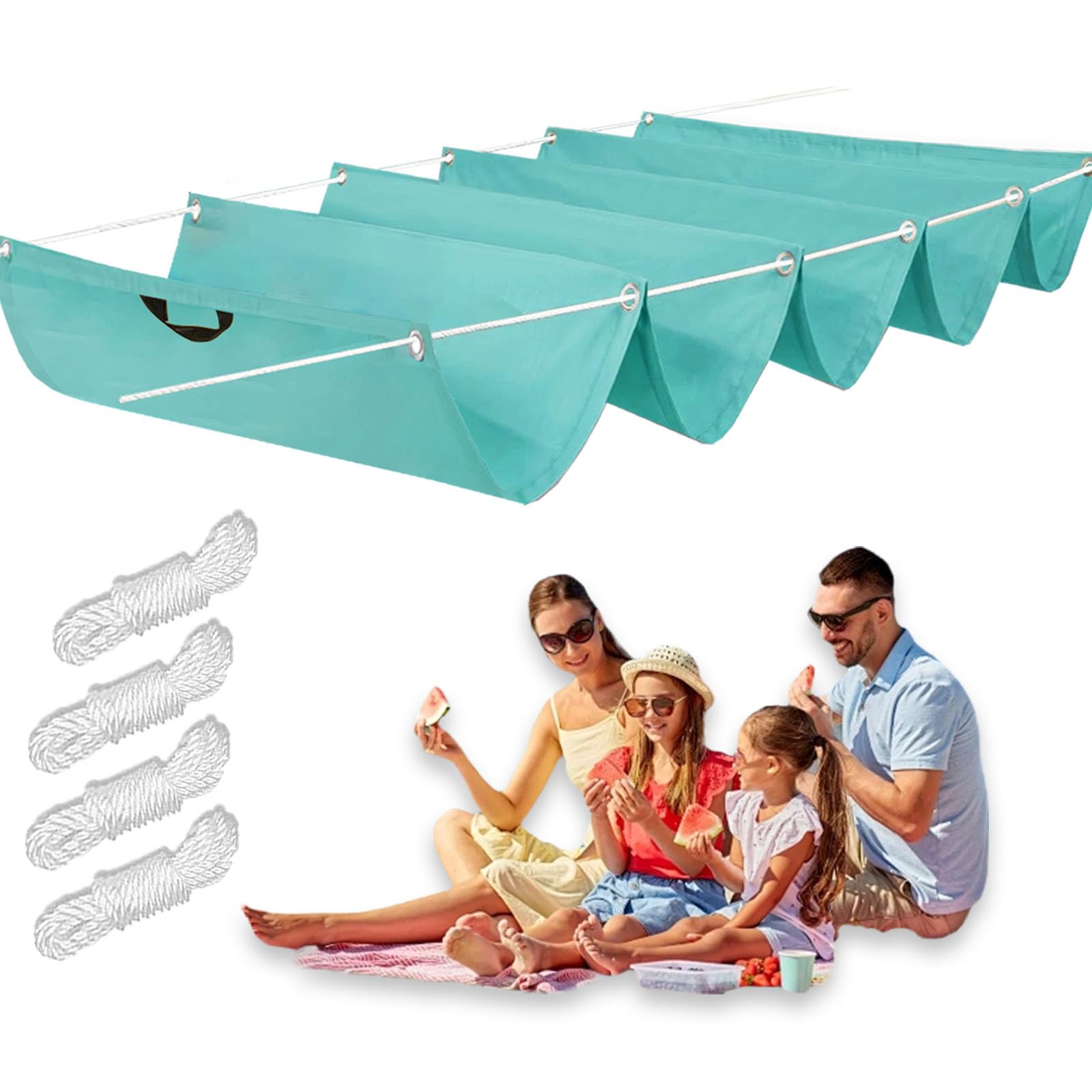 Voile d'ombrage anti-UV résistant à la pluie toile bleu ciel