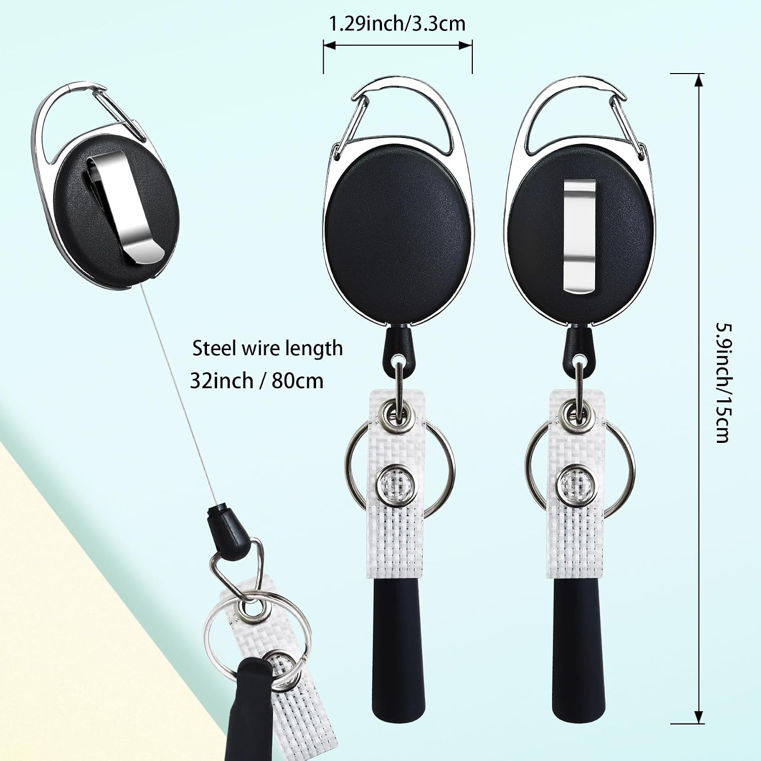 4 Pack Retractable Pen and Pencil Holder with Flexible Silicone Grip image 3