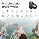 threesheep Step Tracker Fitness Watch Waterproof with Activity Trackers, Sleep Monitor, Watch Fit for Men and Women, Smart Watch for Android and iOS Phones(Black) gallery image
