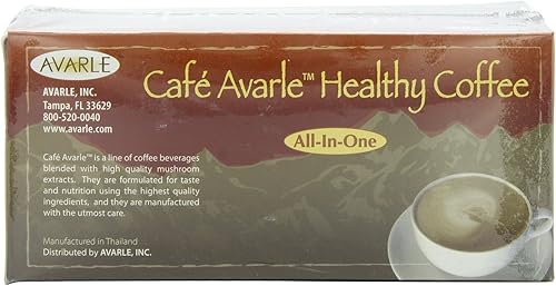 Miniatura 2 de Café saludable todo en uno con ganoderma y cordceps. Crema, azúcar y xilitol, 1 caja (20 paquetes de Ea)