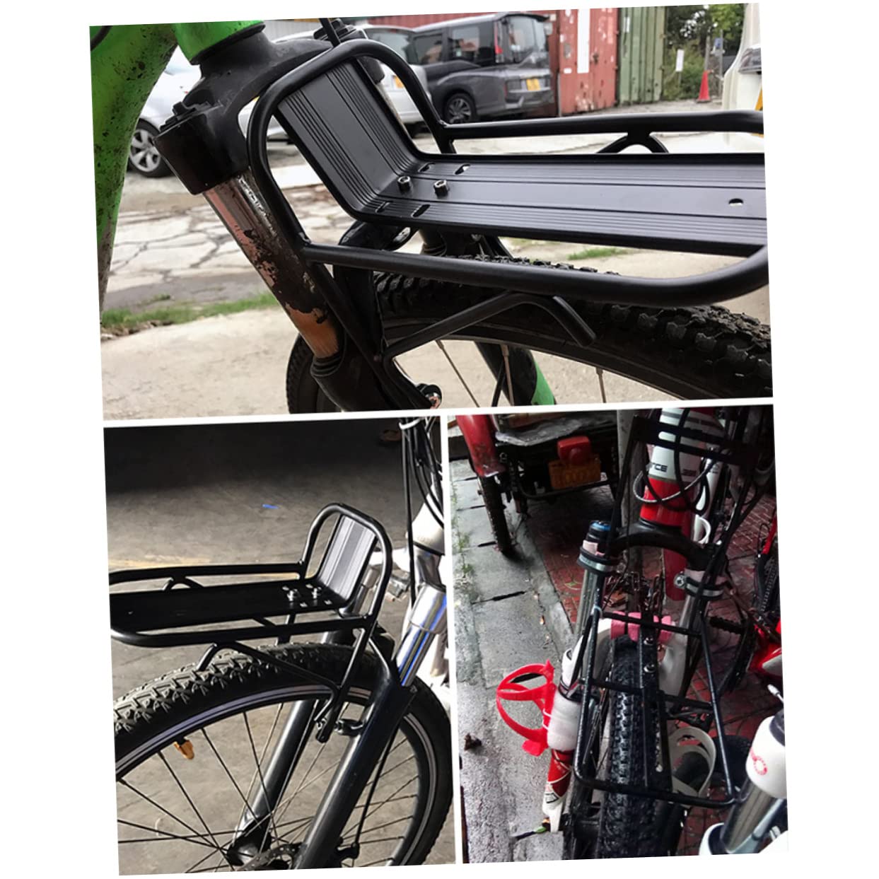 VICASKY Professional Bike Front Storage Rack High Strength Carrying Holder for Mountain Folding Bikes Lightweight Compact Design for Easy Installation Accessory for Outdoor Cycling