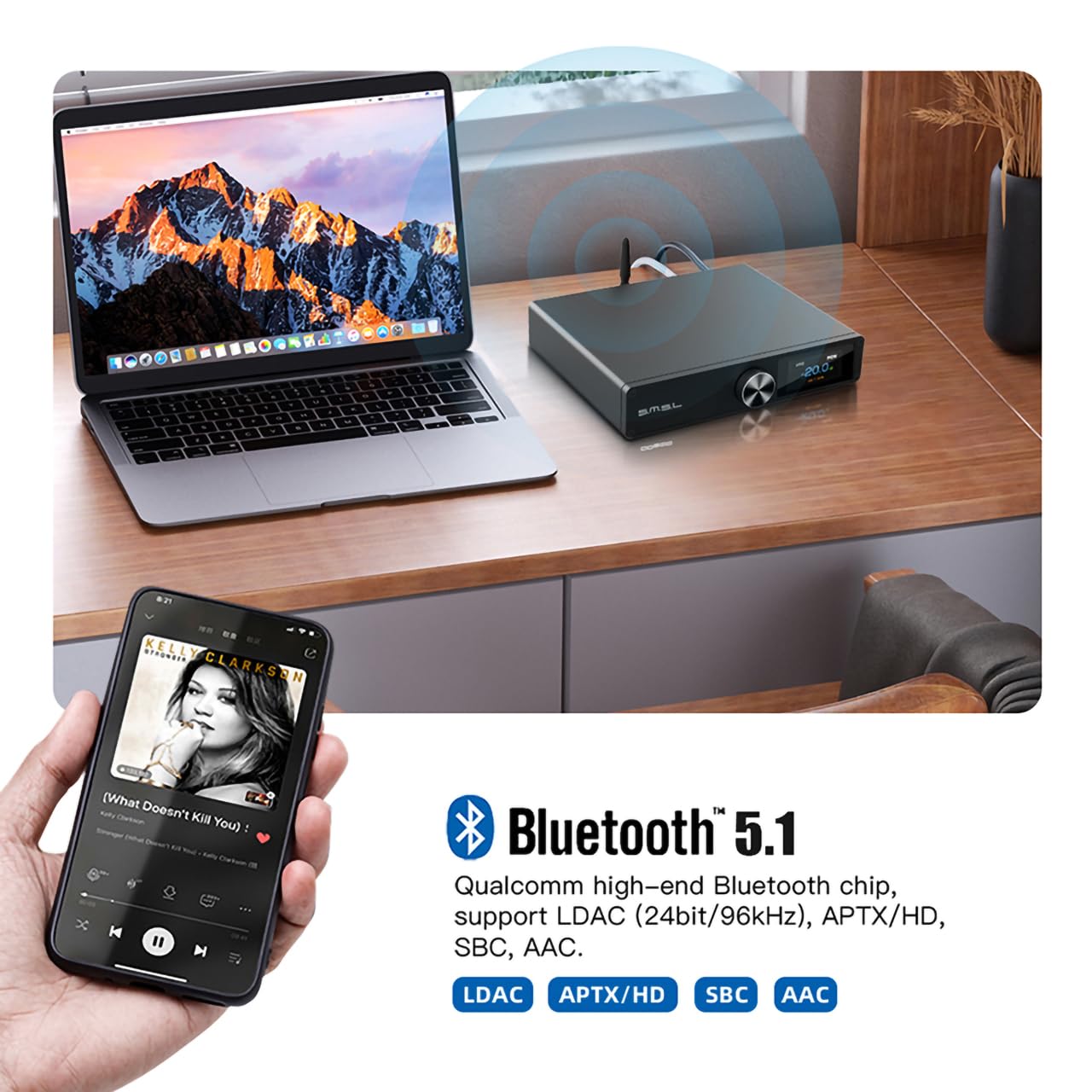 SMSL DO300 MQA-CD DAC ES9039MSPRO XMOS XU316 32bit/768kHz DSD512 Digital zu Analog Wandler USB/OPT/COAX/l2S/AES/Bluetooth Audio Decoder RCA/XLR Ausgang Hi-Res DAC