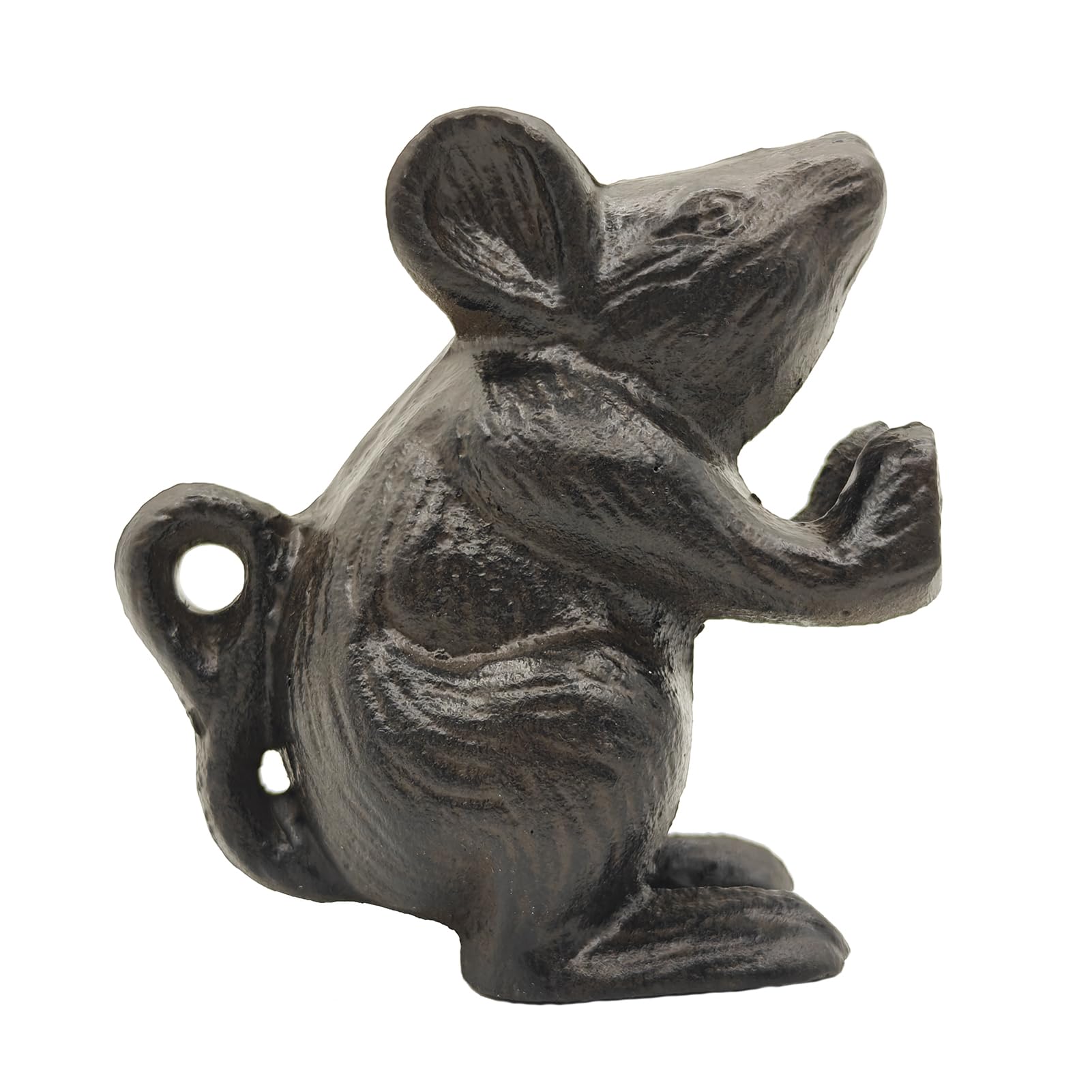 Cast Iron Mouse Door Stopper, Rustic Heavy Duty Rat Doorstop, Black Mouse Bookend Decorative Statue, Animal Door Wedge for Home Office Patio Yard Garden Farmhouse,2.4 Ib