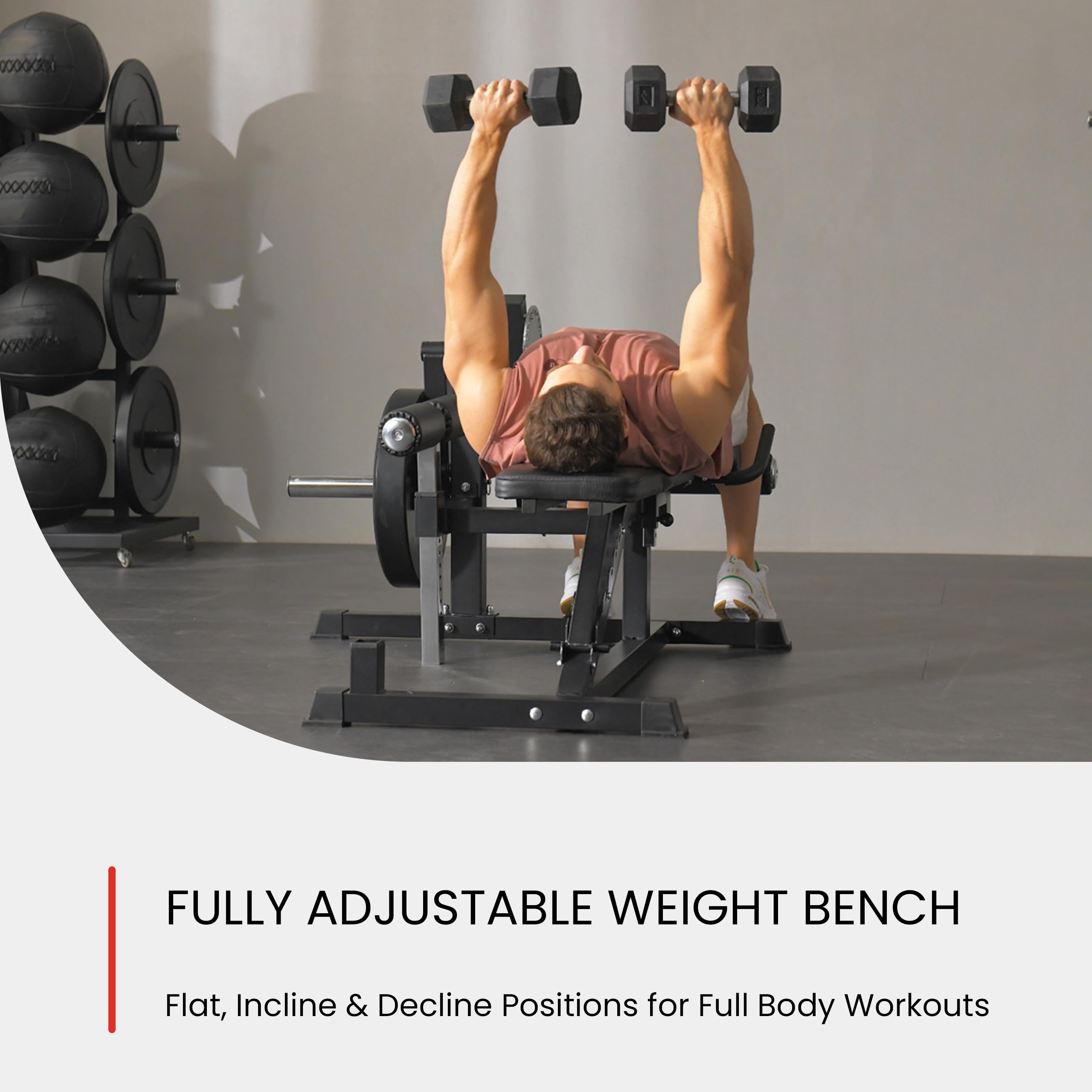 GLX Adjustable Weight Bench with Leg Extension and Curl Machine | 1,200 lb Bench Capacity, 330-Lb Leg Extension Capacity, FID Design, Preacher Pad, Full-Body Training, Workout Chart Included