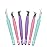 SIVOTE Lash Tweezers for Eyelash Extensions, Set of 6 - Volume, Volume Boot, Slim 90 Degree Tweezers with Fiber Tips in Pastel Colors, Ideal for Mega, Volume & Russian Lashes - Includes Leather Pouch