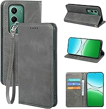 対応 OPPO A5 5G 用の ケース 手帳型 OPG06 A502OP 用の 手帳型ケース カバー puレザー 耐摩擦 耐衝撃 全面保護 マグネット式 スタンド機能 カード収納 手触りが良い【内側の黒いTPU】スマホケース スマホカバー(対応 OPPO A5 5G/4G 用の カバー 手帳型) (ライトグレー)