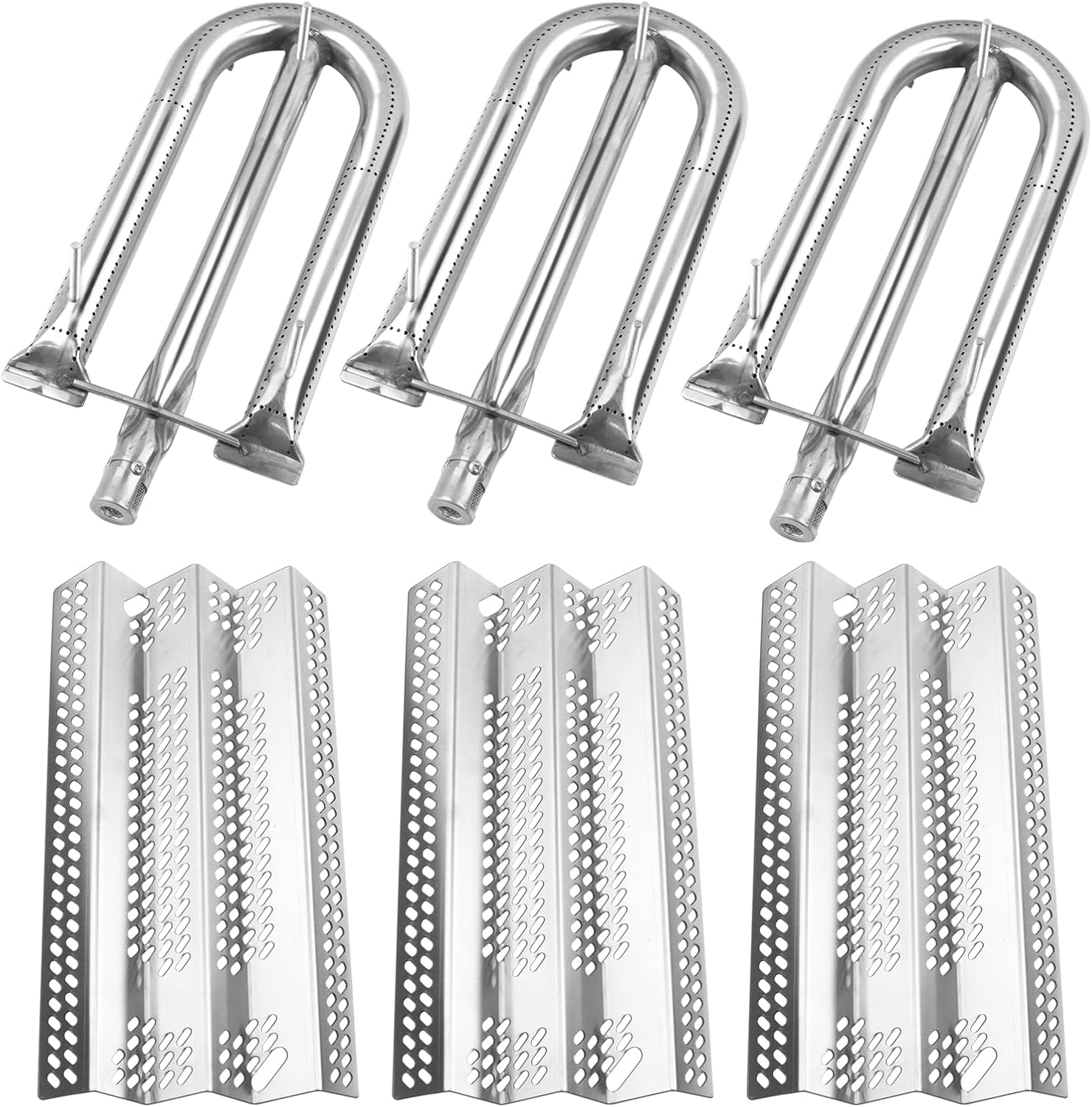 12461 Stainless Steel Grill Burner Tube Replacement for American Outdoor 24NB, 24NG, 24NP, 24PC, 30NB, 30PC, 36NB, 36PC Gas Grill Models, 14 1/2" x 6 1/4", 3 Pack