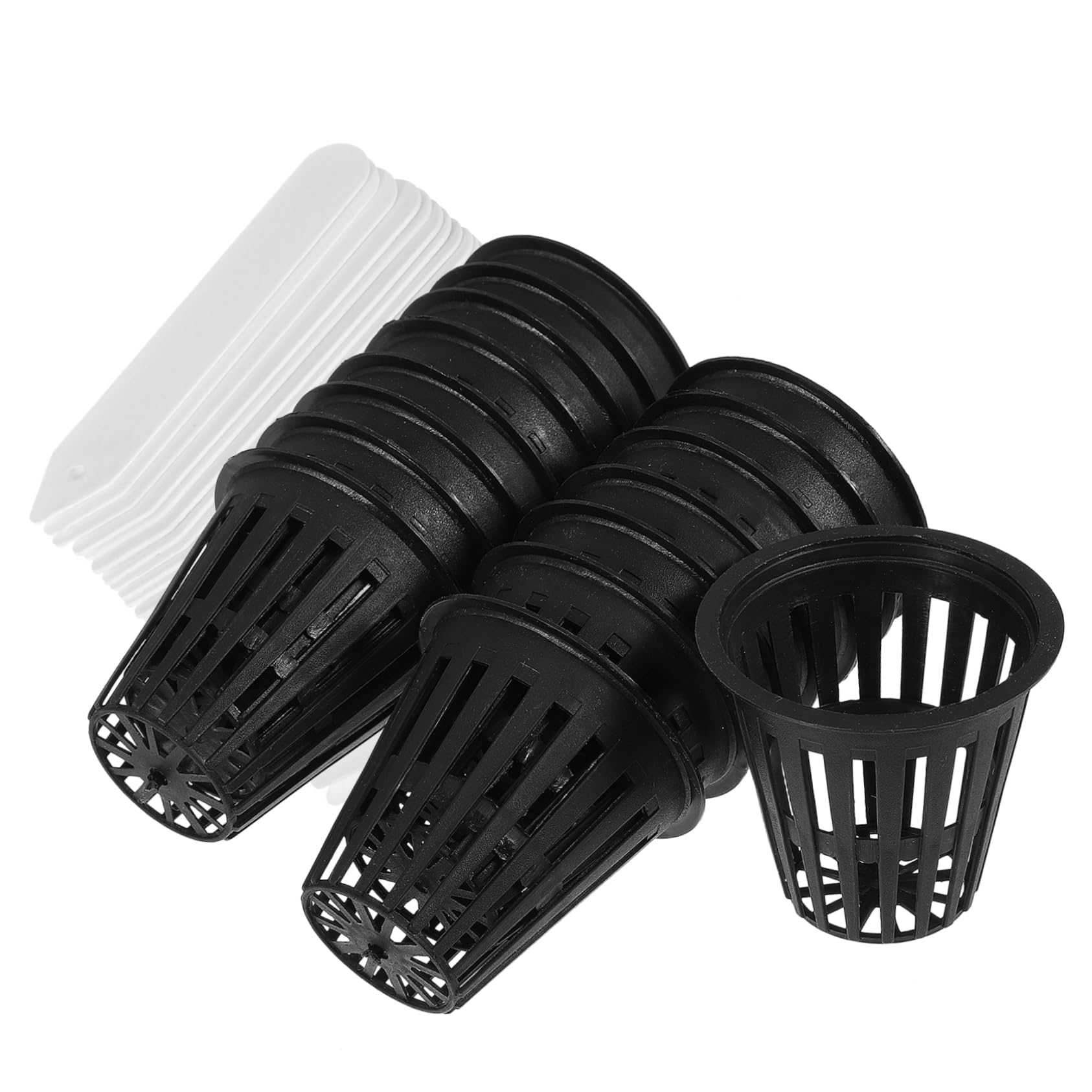 Panier pour culture hydroponique au potager urbain gobelet plastique avec étiquette Happyyami