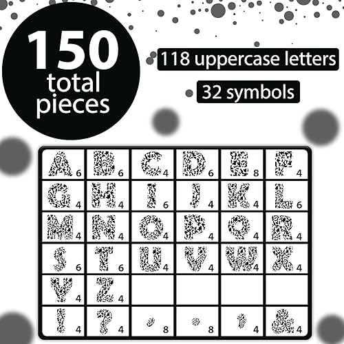 Vista 125 de Qyeahkj Juego de 150 letras grandes de 7 pulgadas y puntuación, color rojo oscuro para aula, para exhibir tablones de anuncios, decoración