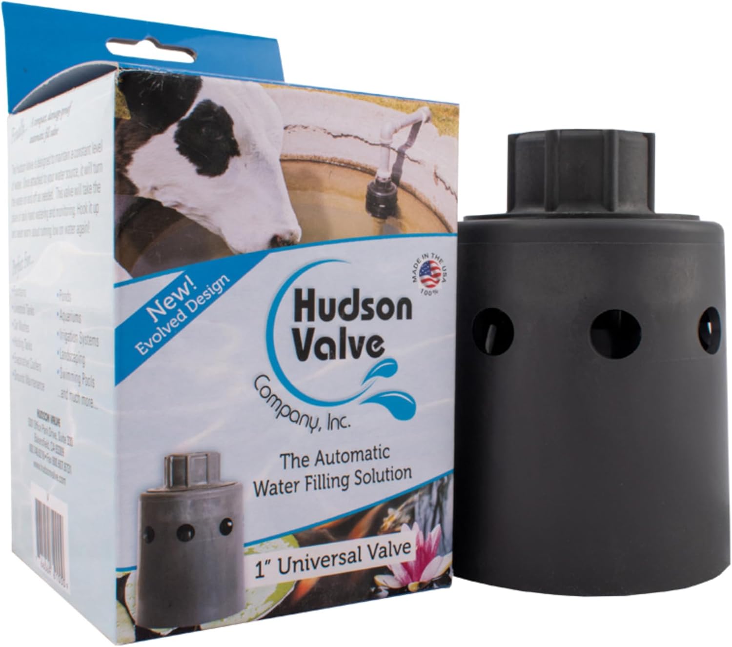 Hudson Valve 1" Automatic Pool Auto Fill Float Valve - For Livestock Water Troughs, Stock Tank Pools & Fountains (2 Pack)