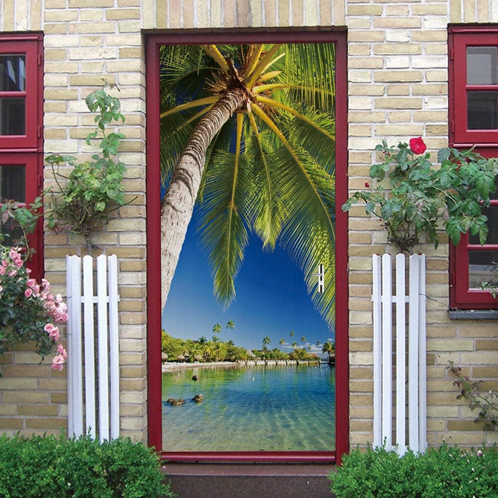 3D Deursticker Stromend Water - Zelfklevende Muurschildering 77x200cm