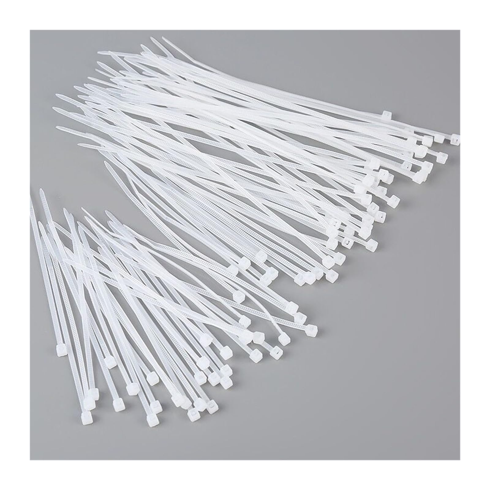 Fermacavi in nylon, fascette autobloccanti in nylon, multicolore, 3 x 100 mm, 100 pezzi (bianco)